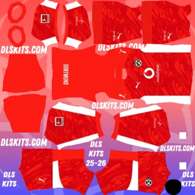 Goalkeeper Away Borussia Dortmund Kit 2025-26 DLS 25 Kits URL Dream League Soccer