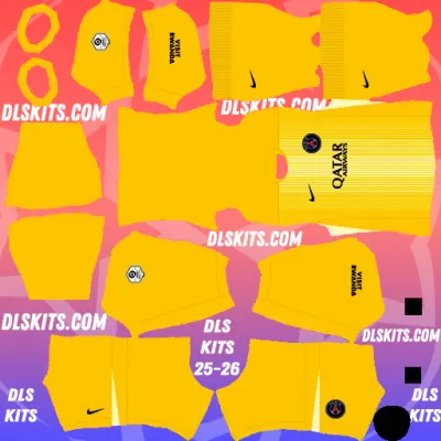 Paris Saint-Germain Dream League Soccer Kits for DLS 26 Goalkeeper Third DLS 25 Kits Paris Saint-Germain 2025-26