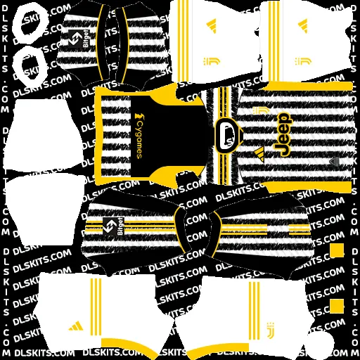 Juventus 2023-24 Kits For Dream League Soccer 2024 Home 3 Juventus Dream League Soccer Kits 2023-24.