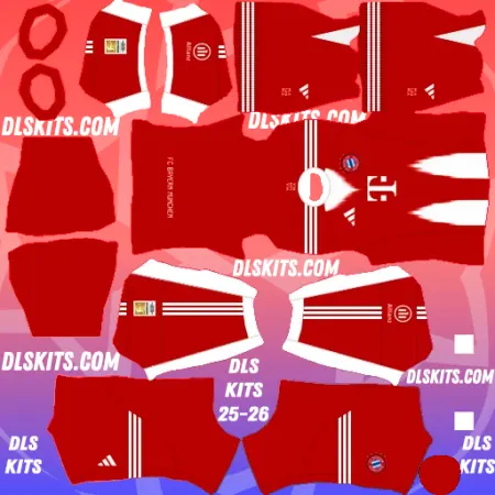 Bayern Munich 2025-26 Dream League Soccer Kits For DLS 26