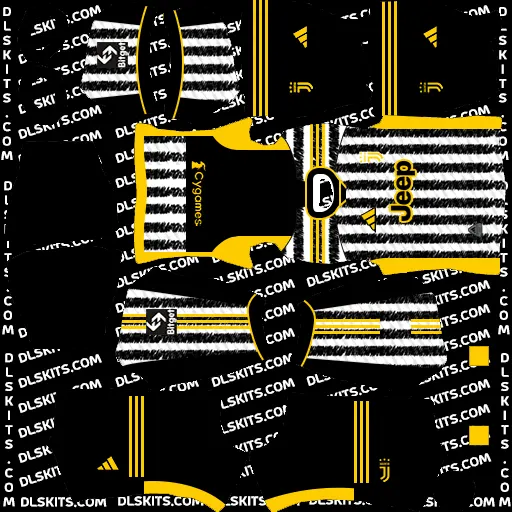 Juventus 2023-24 Kits For Dream League Soccer 2024 Home Juventus Dream League Soccer Kits 2023-24