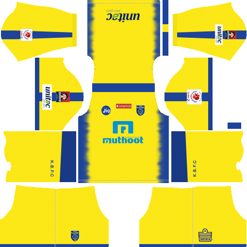 Kerala Blasters FC Kit 2018 Dream League Soccer Kits URL 512x512