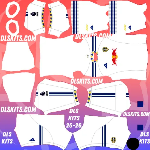 Leeds United 2025-26 Dream League Soccer Kits For DLS 26