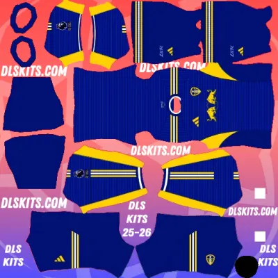 Leeds United 2025-26 Dream League Soccer Kits For DLS 26 Leeds United Away 2025-26 Dream League Soccer DLS 25 Kits