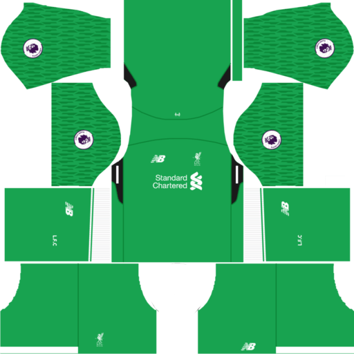 Liverpool Dream League Soccer Goalkeeper Home Kit 2017-2018
