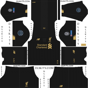 Liverpool Goalkeeper Home Champions League 2019-20 - DLS 19 Kits - Dream League Soccer Kits