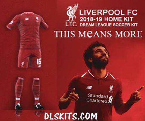 New Red Pepper Dream League Soccer Kits Liverpool 2018-19