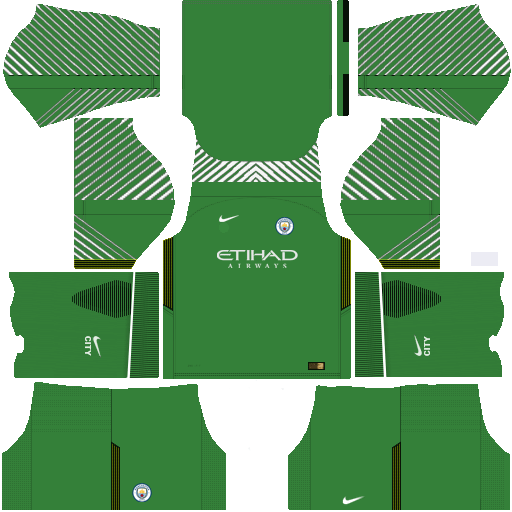 Dream League Soccer Man City F.C Goalkeeper Home Kit 2018 512x512