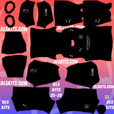 Manchester City 2025-26 Away Kit for Dream League Soccer DLS 25 Kits