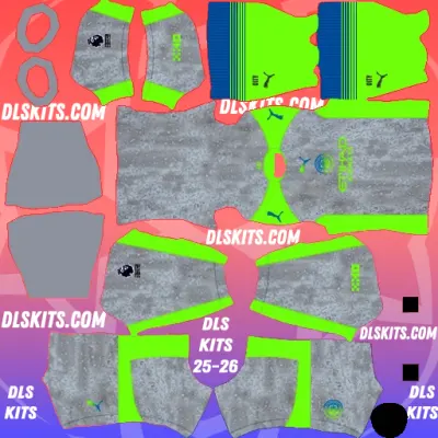Manchester City 2025-26 Third Kit Dream League Soccer Kits URL For DLS 25