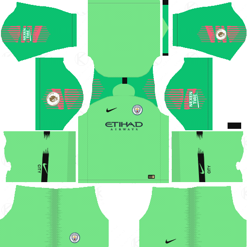 Manchester City Goalkeeper Away Kits 2018-19 - Dream League Soccer Kits