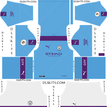 Manchester City 2019-2020 Dream League Soccer Kits & Logo Dream League Soccer Kits Manchester City Home Kit 2019-20