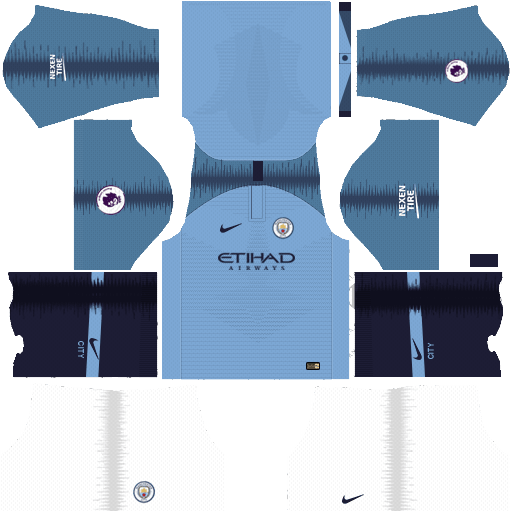 Manchester City 2018-19 Dream League Soccer Kits URL 512x512
