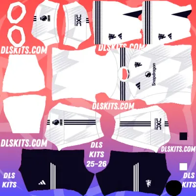 Manchester United 2025-26 DLS Kits for Dream League Soccer 2025