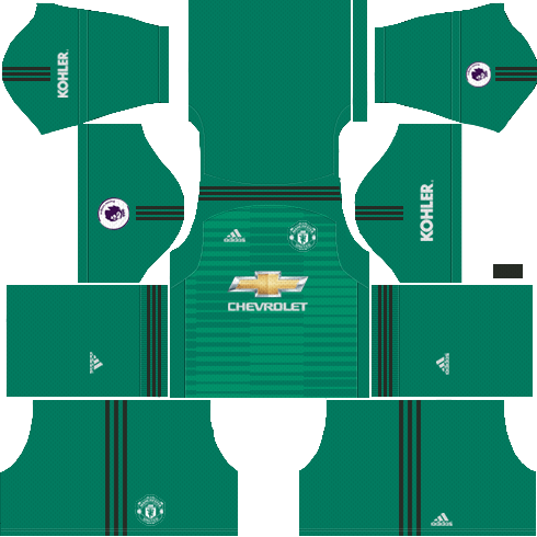 Man United F.C Goalkeeper Home Kit 2018/19 - Dream League Soccer Kits 18/19