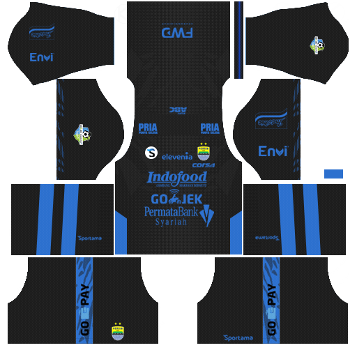 Persib Bandung 2018-19 Dream League Soccer Kits & Logo Persib Bandung 2018-19 Dream League Soccer Kits 512x512 URL - Away 2