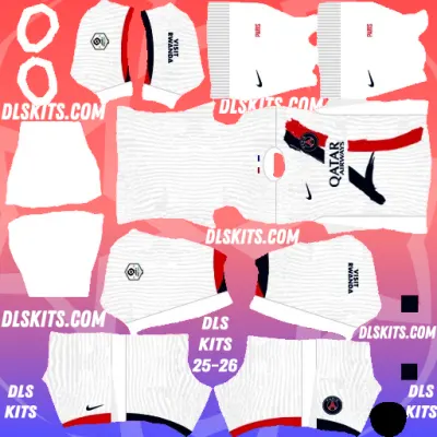 Paris Saint-Germain Dream League Soccer Kits for DLS 26 PSG 2025-26 Away Kits for DLS 2025