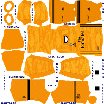 Real Madrid 2019 Goalkeeper Home Kit Dream League Soccer 2020