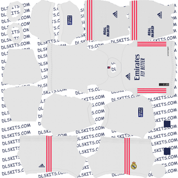 Real Madrid Home Kit 2020 for Dream League Soccer DLS 20 Kits