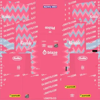 Neymar Santos FC Kits 2025 For DLS 19 Santos Goalkeeper Away Kit 2025 DLS 2019