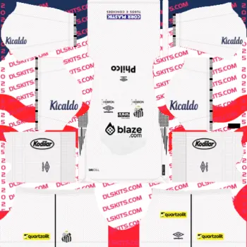 Neymar Santos FC Kits 2025 For DLS 19 Santos Home Kit 2025 DLS 2019