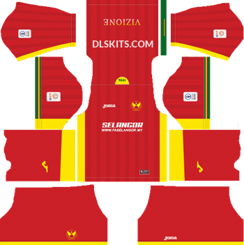 Selangor 2019 Kit Home - DLS Kits - Dream League Soccer Kits 5112x512 URL