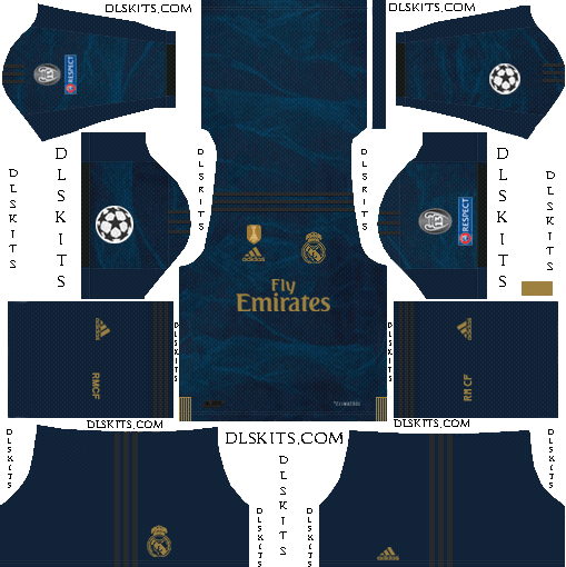 UCL Real Madrid Away Kit 2019-20 Dream League Soccer Kits