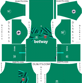 Dream League Soccer Kits West Ham United Goalkeeper Home Kit 2019-2020